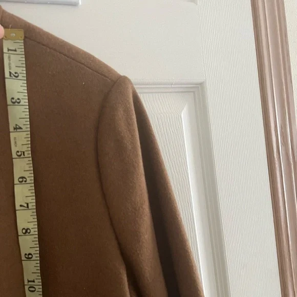 Lauren Ralph Women’s Tab Front Wool Blend Long Camel Coat Size 16 NWT MSRP $345 - Picture 6 of 9